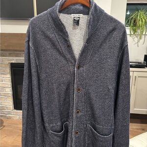 Alex Mill Men's Blue Cardigan Sweater